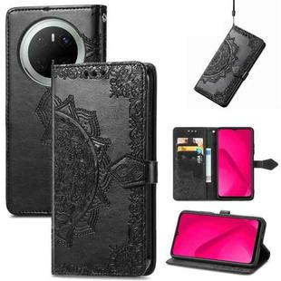 For Huawei Mate 70 Mandala Flower Embossed Leather Phone Case(Black)