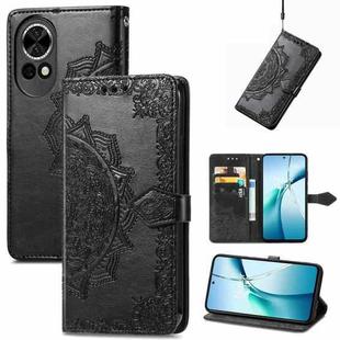 For Huawei nova 13 Mandala Flower Embossed Leather Phone Case(Black)