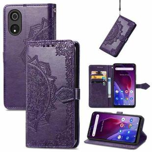 For Cubot P60 Mandala Flower Embossed Leather Phone Case(Purple)