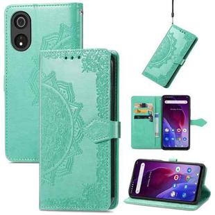 For Cubot P60 Mandala Flower Embossed Leather Phone Case(Green)