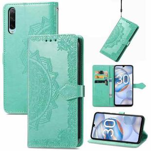 For Honor 30i Mandala Flower Embossed Leather Phone Case(Green)