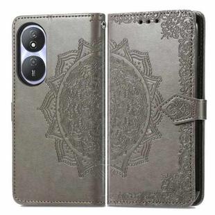 For Honor Play 50 Plus Mandala Flower Embossed Leather Phone Case(Gray)
