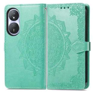 For Honor Play 50 Plus Mandala Flower Embossed Leather Phone Case(Green)