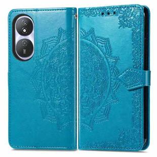 For Honor Play 50 Plus Mandala Flower Embossed Leather Phone Case(Blue)