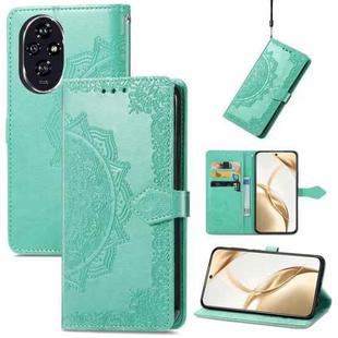 For Honor 200 Mandala Flower Embossed Leather Phone Case(Green)