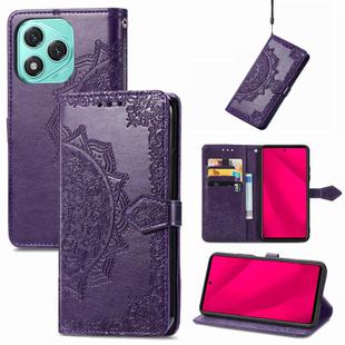 For Honor 400 Lite Mandala Flower Embossed Leather Phone Case(Purple)