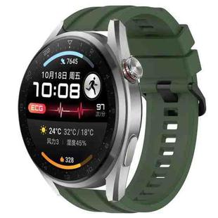 For Huawei Watch 3 Pro New Long & Short Sports Solid Color Silicone Watch Band Set(Dark Green)