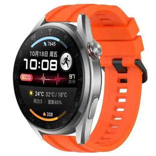 For Huawei Watch 3 Pro New Long & Short Sports Solid Color Silicone Watch Band Set(Orange)