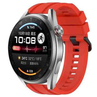 For Huawei Watch 3 Pro New Long & Short Sports Solid Color Silicone Watch Band Set(Red)