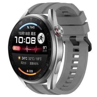 For Huawei Watch 3 Pro New Long & Short Sports Solid Color Silicone Watch Band Set(Grey)