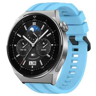 For Huawei Watch 3 Pro Long & Short Sports Solid Color Silicone Watch Band Set(Sky Blue)