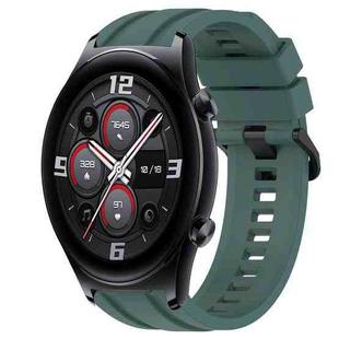 For Huawei Watch 3 Long & Short Sports Solid Color Silicone Watch Band Set(Olive Green)