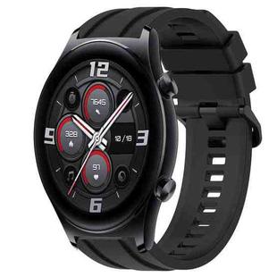 For Huawei Watch 3 Long & Short Sports Solid Color Silicone Watch Band Set(Black)