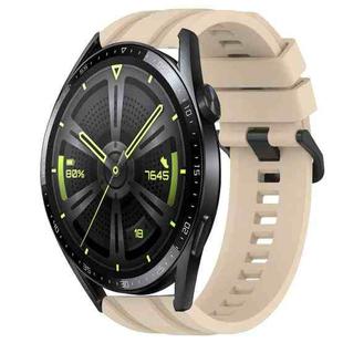 For Huawei Watch GT Runner Long & Short Sports Solid Color Silicone Watch Band Set(Khaki)
