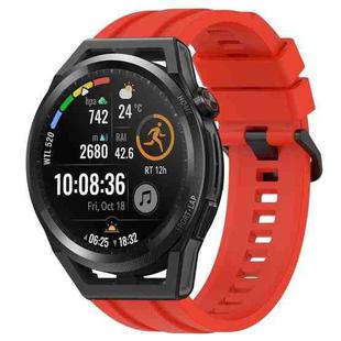 For Huawei Watch Buds Long & Short Sports Solid Color Silicone Watch Band Set(Red)