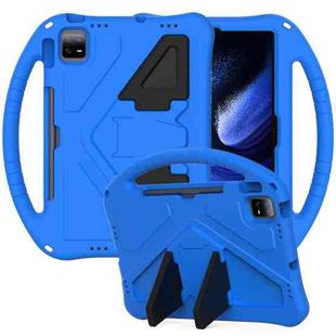 For Xiaomi Pad 6 EVA Flat Anti Falling Protective Case Shell with Holder(Blue)