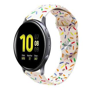 For Samsung Galaxy Watch 4 40mm / 44mm Sports Rainbow Dots Silicone Buckle Watch Band(Starlight Color)