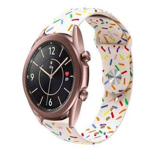 For Samsung Galaxy Watch 4 Classic 42mm / 46mm Sports Rainbow Dots Silicone Buckle Watch Band(Starlight Color)