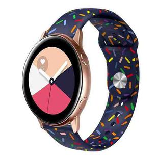 For Samsung Galaxy Watch 3 41mm Sports Rainbow Dots Silicone Buckle Watch Band(Blue)