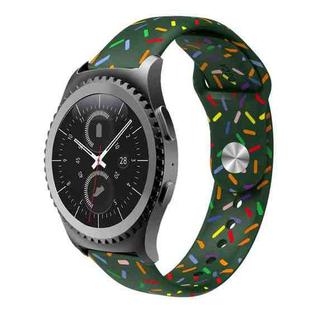 For Samsung Galaxy watch Active 40mm Sports Rainbow Dots Silicone Buckle Watch Band(Green)