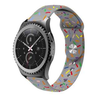 For Samsung Galaxy watch Active 40mm Sports Rainbow Dots Silicone Buckle Watch Band(Gray)