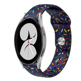 For Samsung Galaxy Gear Sport Sports Rainbow Dots Silicone Buckle Watch Band(Blue)