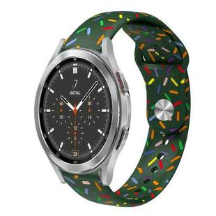 For Samsung Gear S2 Classic Sports Rainbow Dots Silicone Buckle Watch Band(Green)