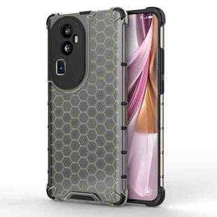 For OPPO Reno10 China Shockproof Honeycomb Phone Case(Black)