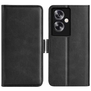 For OPPO A79 Dual-side Magnetic Buckle Horizontal Flip Leather Phone Case(Black)