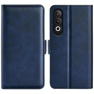 For OPPO K12 Dual-side Magnetic Buckle Horizontal Flip Leather Phone Case(Dark Blue)
