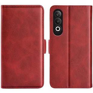For OPPO K12 Dual-side Magnetic Buckle Horizontal Flip Leather Phone Case(Red)