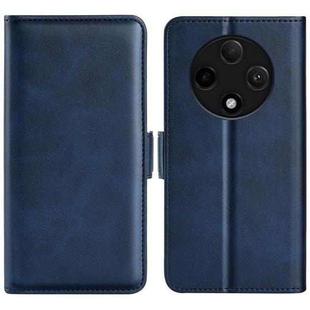 For OPPO A3 Pro 5G China Dual-side Magnetic Buckle Horizontal Flip Leather Phone Case(Dark Blue)