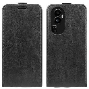 For OPPO Reno10 R64 Texture Single Vertical Flip Leather Phone Case(Black)