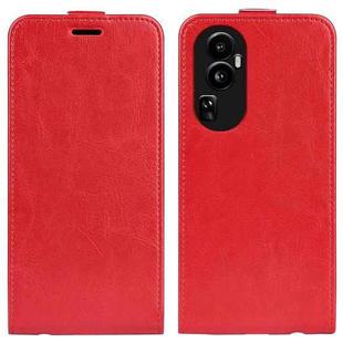 For OPPO Reno10 R64 Texture Single Vertical Flip Leather Phone Case(Red)