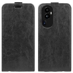 For OPPO Reno10 Pro+ R64 Texture Single Vertical Flip Leather Phone Case(Black)