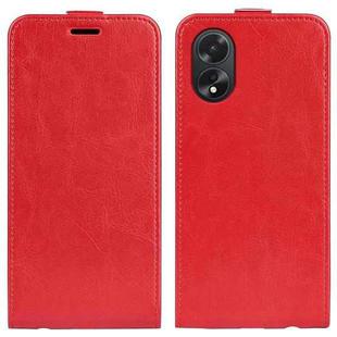 For OPPO A38 R64 Texture Single Vertical Flip Leather Phone Case(Red)