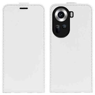 For OPPO Reno11 5G Global R64 Texture Single Vertical Flip Leather Phone Case(White)