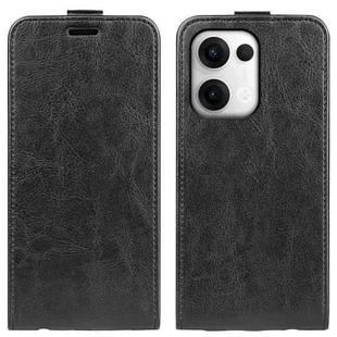 For OPPO Reno13 5G R64 Texture Single Vertical Flip Leather Phone Case(Black)