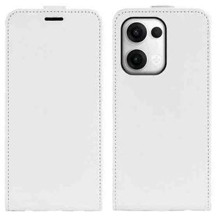 For OPPO Reno13 Pro 5G R64 Texture Single Vertical Flip Leather Phone Case(White)
