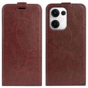 For OPPO Reno13 Pro 5G R64 Texture Single Vertical Flip Leather Phone Case(Brown)