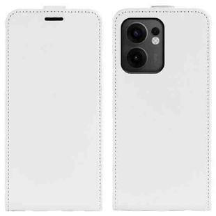 For OPPO Reno13 F R64 Texture Single Vertical Flip Leather Phone Case(White)