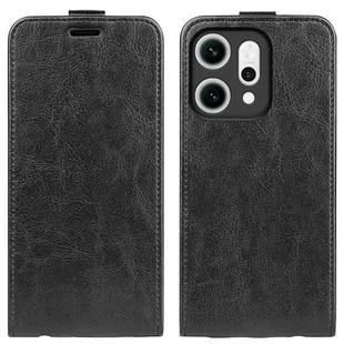 For OPPO Reno14 Pro 5G Global R64 Texture Single Vertical Flip Leather Phone Case(Black)
