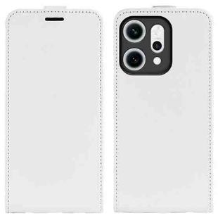 For OPPO Reno14 Pro 5G Global R64 Texture Single Vertical Flip Leather Phone Case(White)