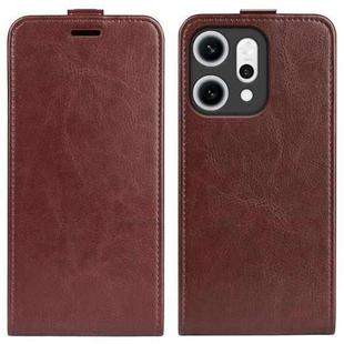 For OPPO Reno14 Pro 5G Global R64 Texture Single Vertical Flip Leather Phone Case(Brown)