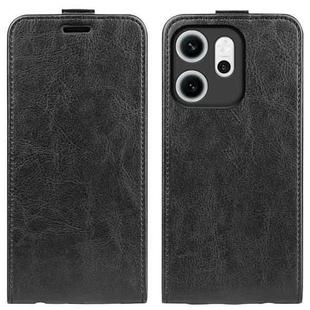 For OPPO Reno14 F 5G R64 Texture Single Vertical Flip Leather Phone Case(Black)