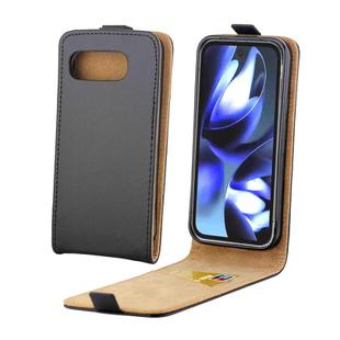 For Googlo Pixel 9a Vertical Flip Leather Phone Case with Card Slot(Black)