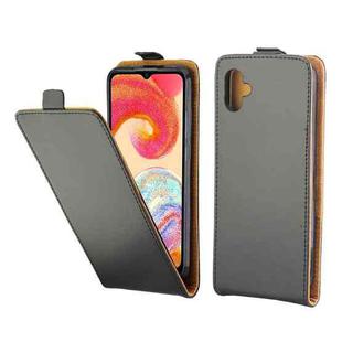 For Samsung Galaxy A04e Vertical Flip Leather Case with Card Slot(Black)