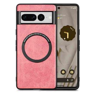 For Google Pixel 7 Pro Solid Color Leather Skin Back Cover Phone Case(Pink)