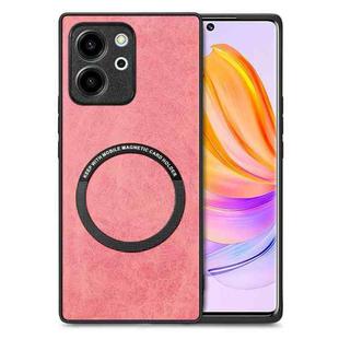 For Honor 80 SE Solid Color Leather Skin Back Cover Phone Case(Pink)