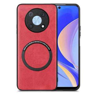 For Huawei Nova Y90 Solid Color Leather Skin Back Cover Phone Case(Red)